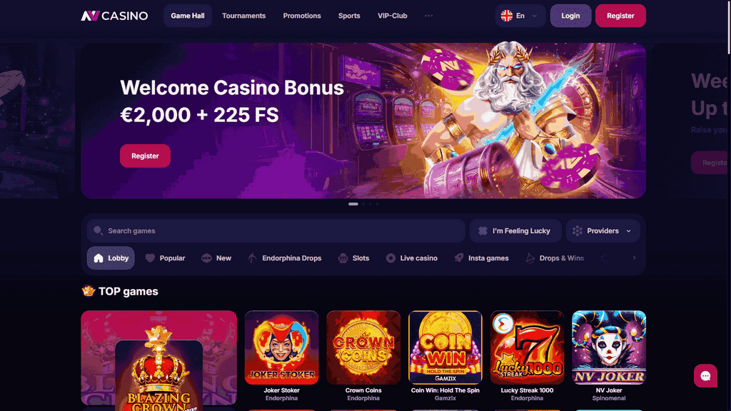 NV.Casino kihlveokontori uuendused - boonuspakkumised ja kampaaniad